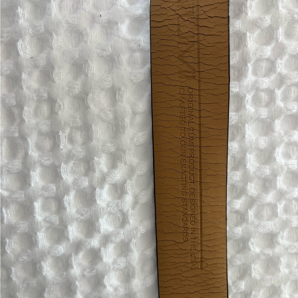 TUMI Dark Brown Belt with Gold-Tone Buckle -MEN'S - Picture 9 of 9